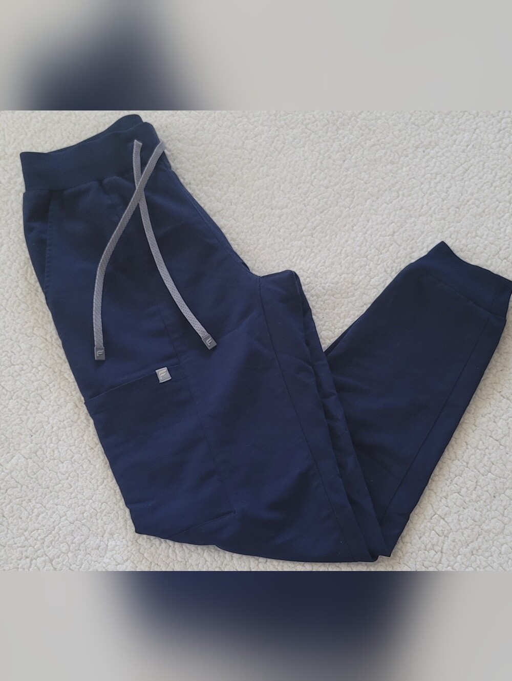 Fabletics NWOT Womens Navy Jogger Pants with Drawstring Sz SMALL